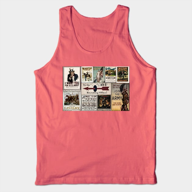 Vintage Army Recruitment Posters Tank Top by JimDeFazioPhotography